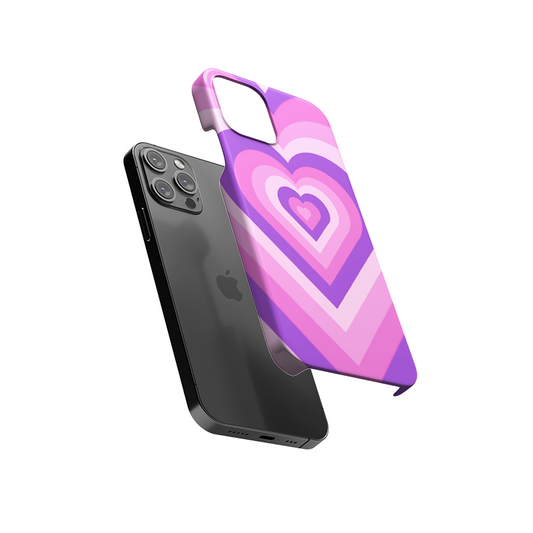 Pink Purple Hearts Slim Hard Case