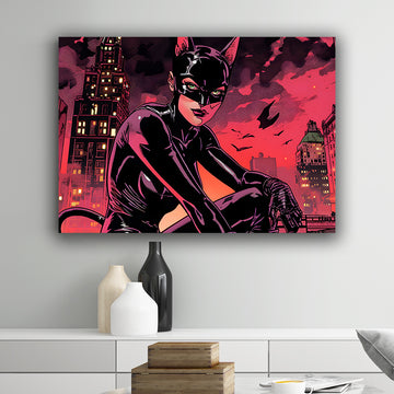 Catwoman Pop Art Landscape Poster