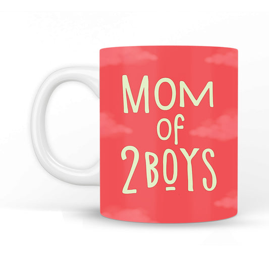 Mom of 2 Boys Coffee Mug