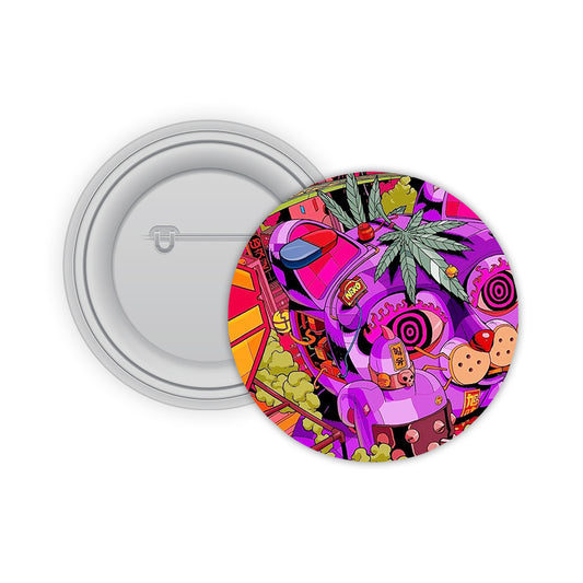 Trippy World Pin-back Button Badge