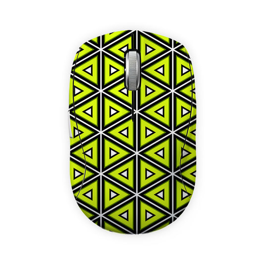 Green Neon Triangles Mouse Skin