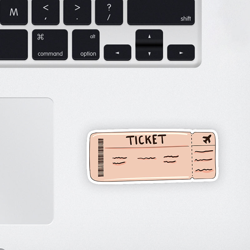 Ticket to Happiness Laptop Sticker