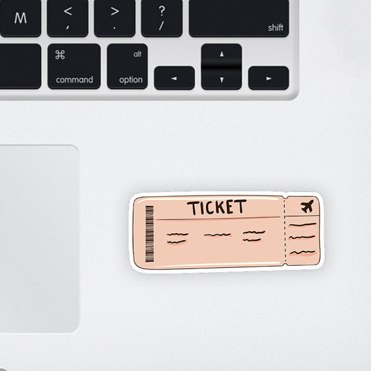 Ticket to Happiness Laptop Sticker