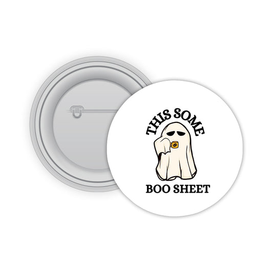 Boo Sheet Pin-back Button Badge