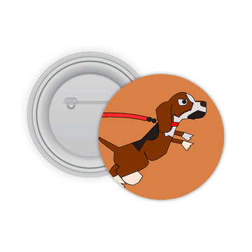 Abstarct Dog Pin-back Button Badge