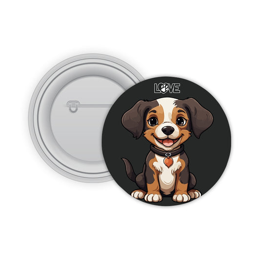 Puppy love Pin-back Button Badge