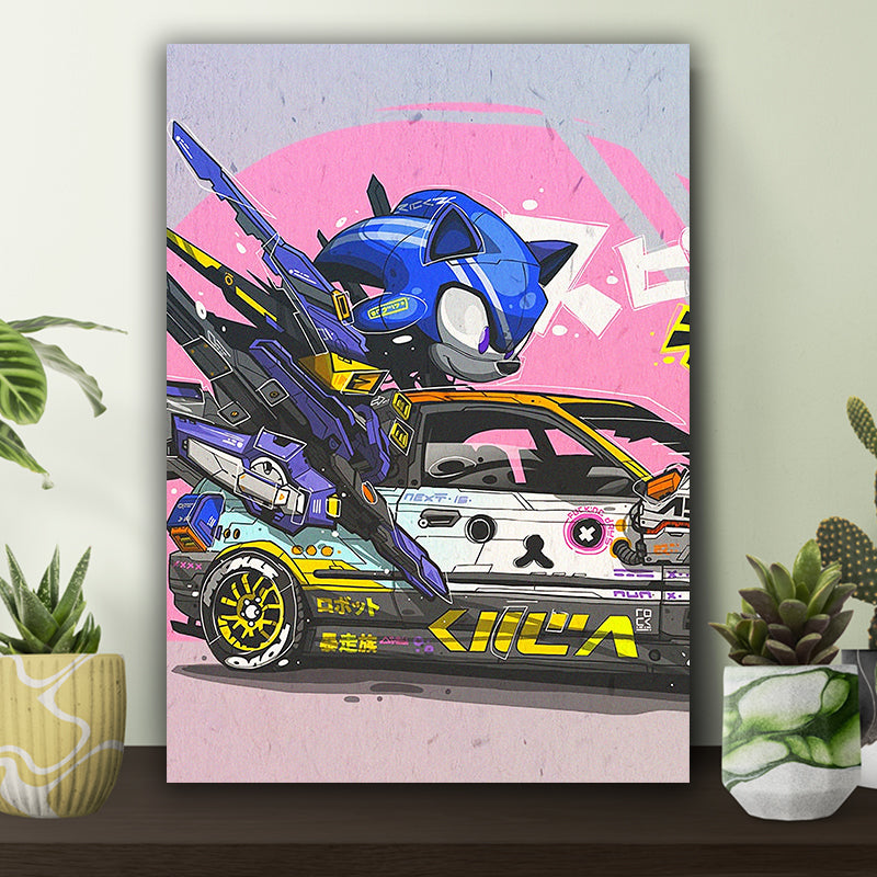 Sonic racing Car Poster