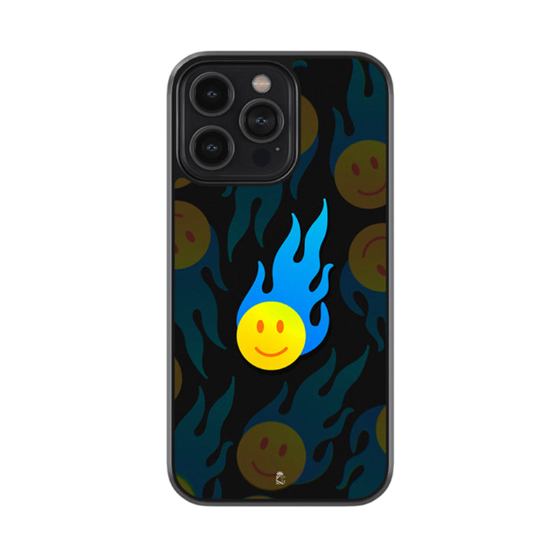 Emoji Flame Glass Case