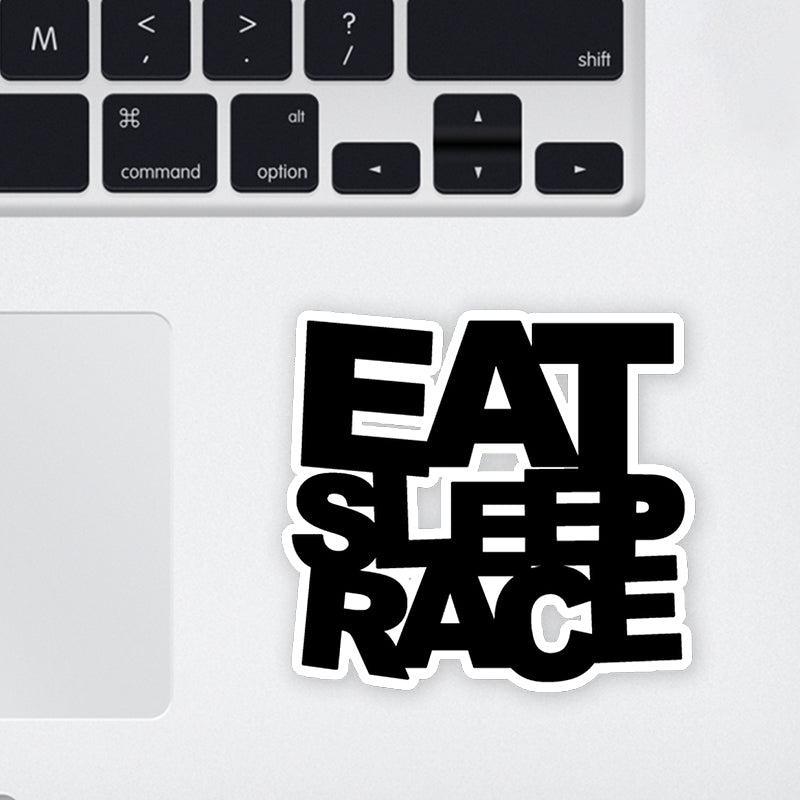 Eat Sleep Race Laptop Sticker