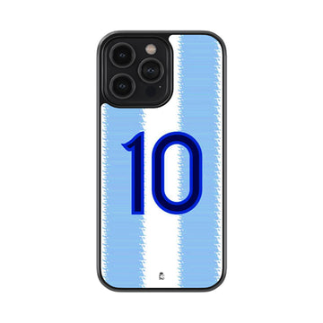 Jersey Number 10 with Blue Glass Case