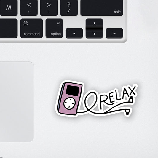 Listen and Relax Laptop Sticker