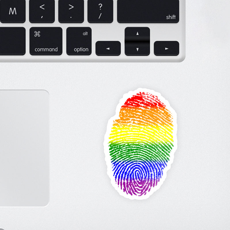 Thumb Print Laptop Sticker