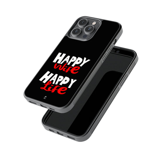 Happy Wife Happy Life Glass Phone case