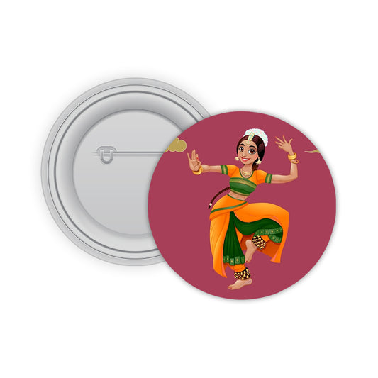 Barathanatiyam Pin-back Button Badge