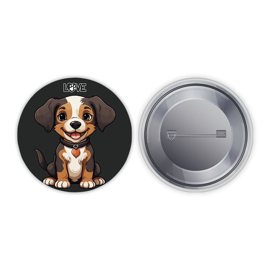 Puppy love Pin-back Button Badge