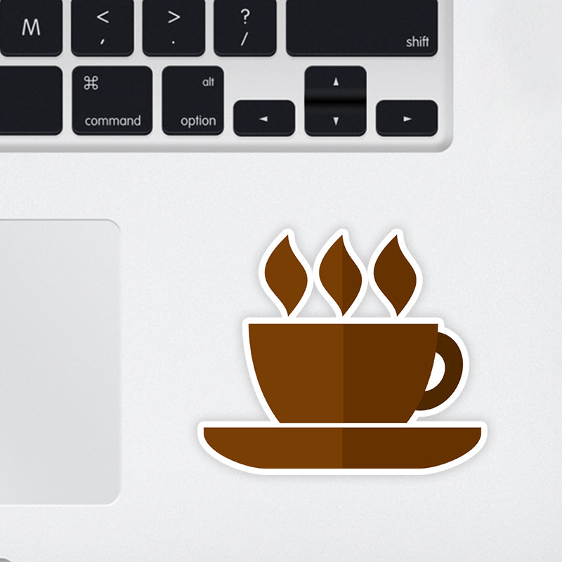 Hot Cup and Saucer Laptop Sticker