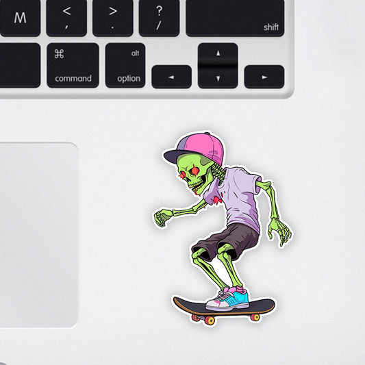 Zombie Skater Laptop Sticker