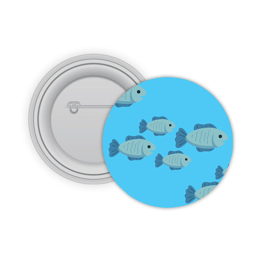 Fishes Pin-back Button Badge