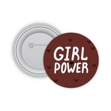 Girl Power Pin-back Button Badge