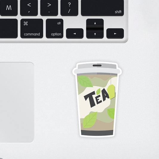 Tea Parcel Cup Laptop Sticker