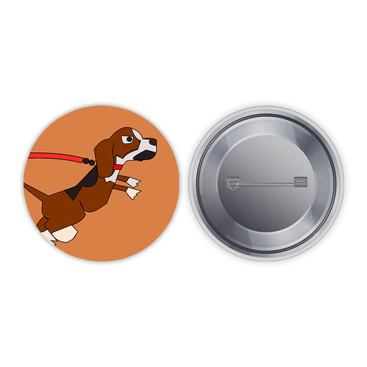 Abstarct Dog Pin-back Button Badge