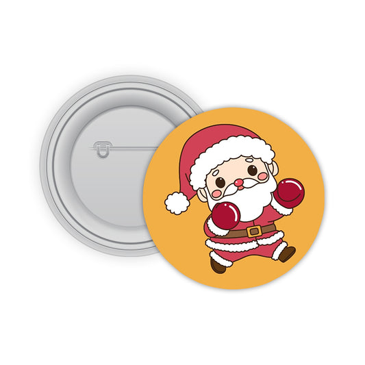 Little Santa Pin-back Button Badge