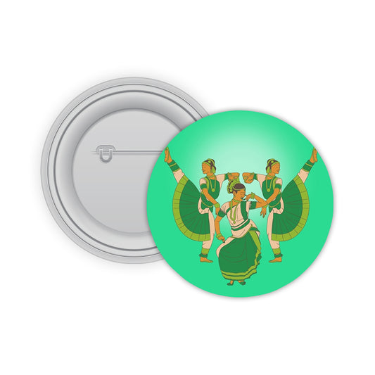 Kuchipudi Pin-back Button Badge