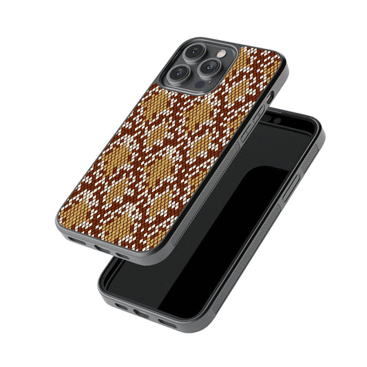 Cobra Patterned Glass Case