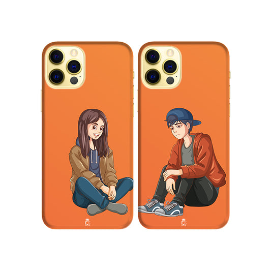 Feels of Love Slim Hard Couple Phone Case