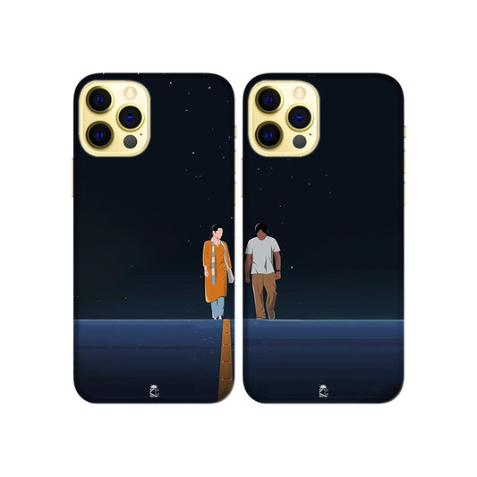 Ram and Jaanu Night walk Fanart Slim Hard Couple Phone Case