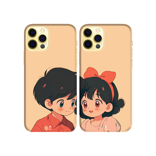 Little Pair Slim Hard Couple Phone Case