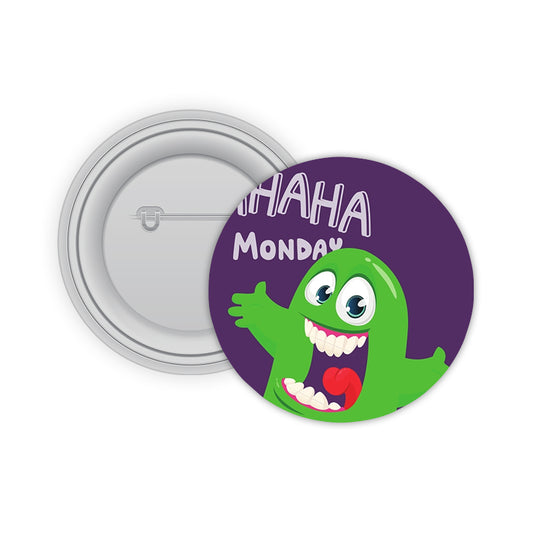 Alien Monday Pin-back Button Badge