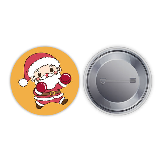 Little Santa Pin-back Button Badge