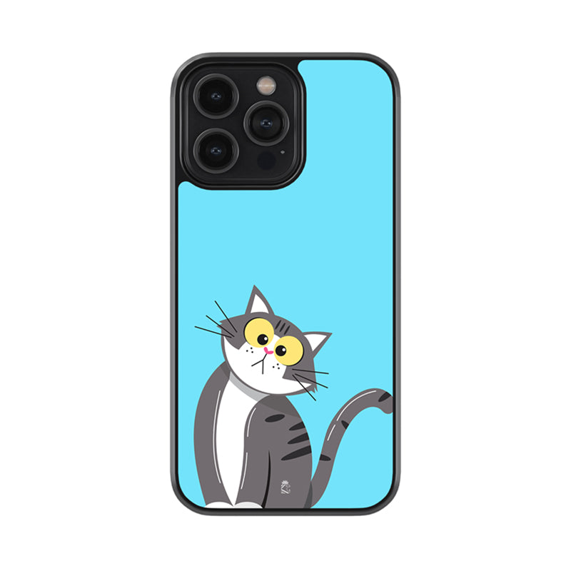 Cute Innocent Cat Glass Case