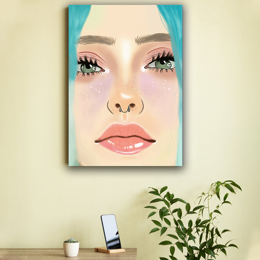 Billie Eilish Face Art Poster