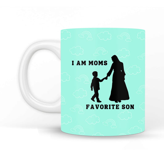 I am Moms Favourite Son Coffee Mug