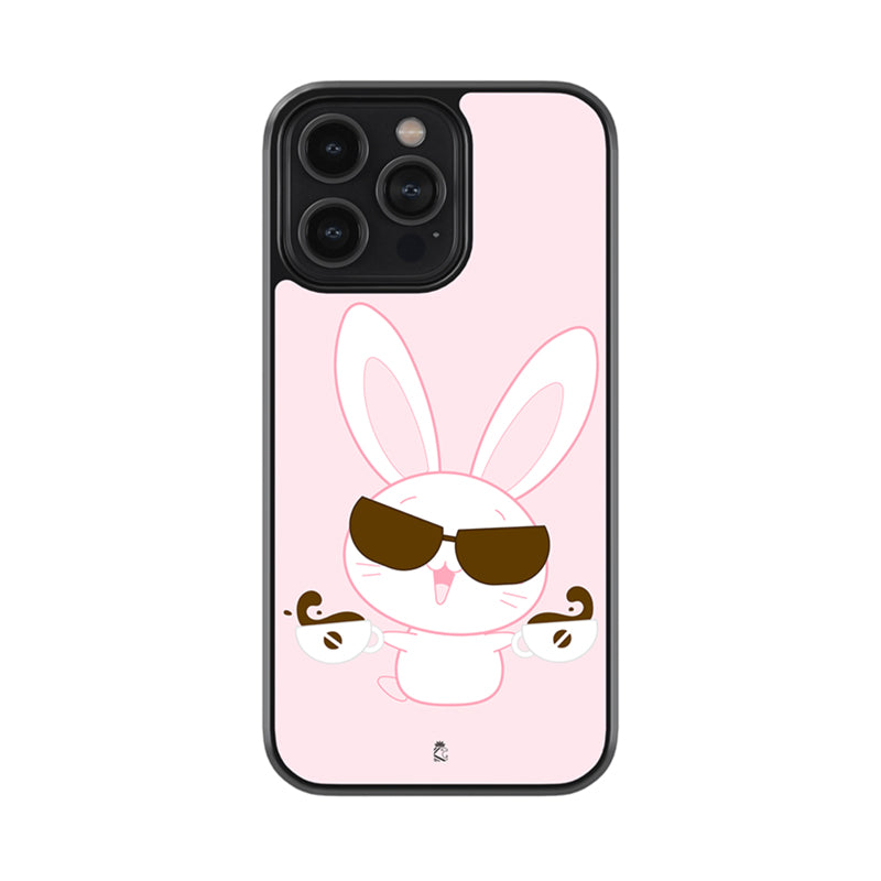 Swag Coffee Bunny Glass Case