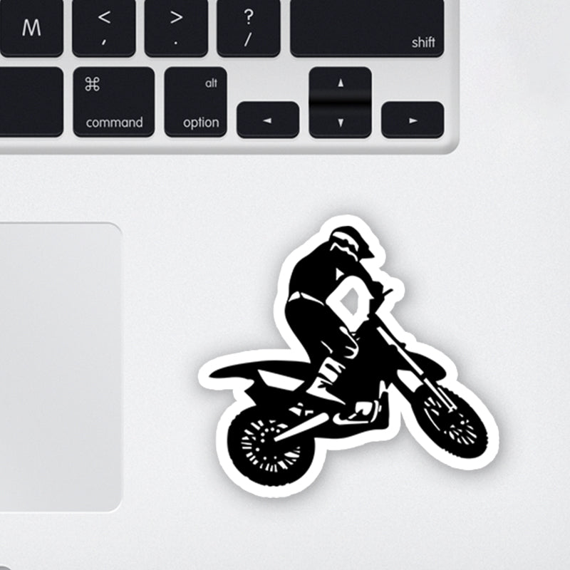 Stunt Biker Laptop Sticker