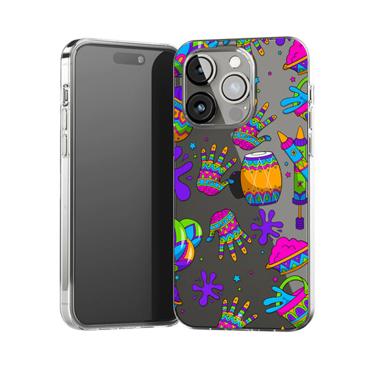 Holi Time Clear Silicone Case