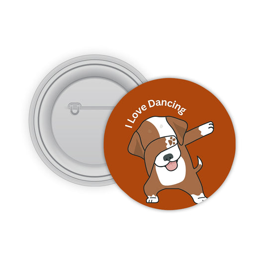 I Love Dancing Pin-back Button Badge