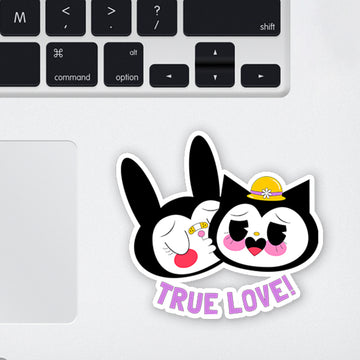 Holiday Couple  Laptop Sticker