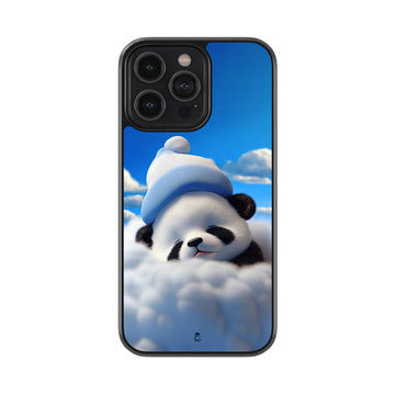 Fluffy Baby Panda Glass Case