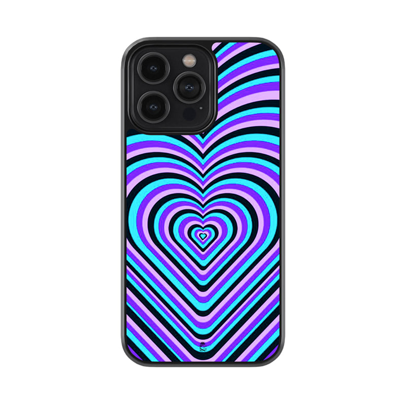 Violet Hearts Glass Case