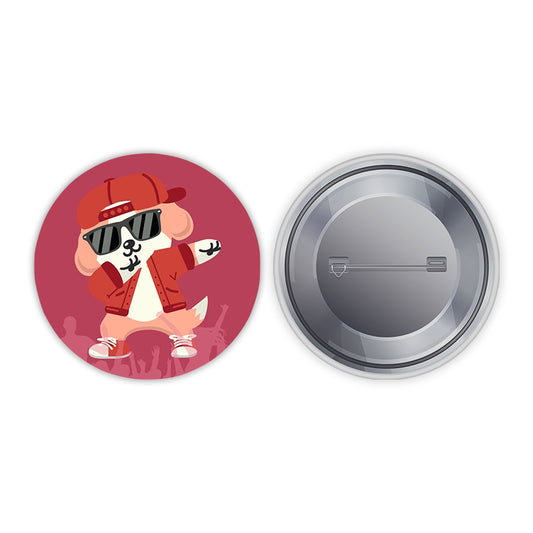 Rapper Dog Pin-back Button Badge