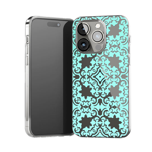 Blue Pattern Clear Silicone Case