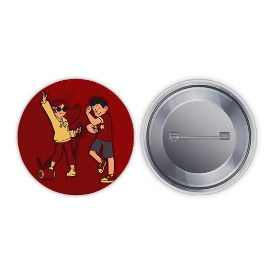 Free Style Dancers Pin-back Button Badge