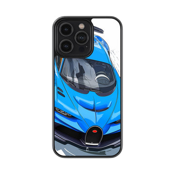 Blue Buggati Glass Case