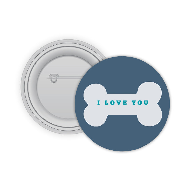 I Love You Pin-back Button Badge