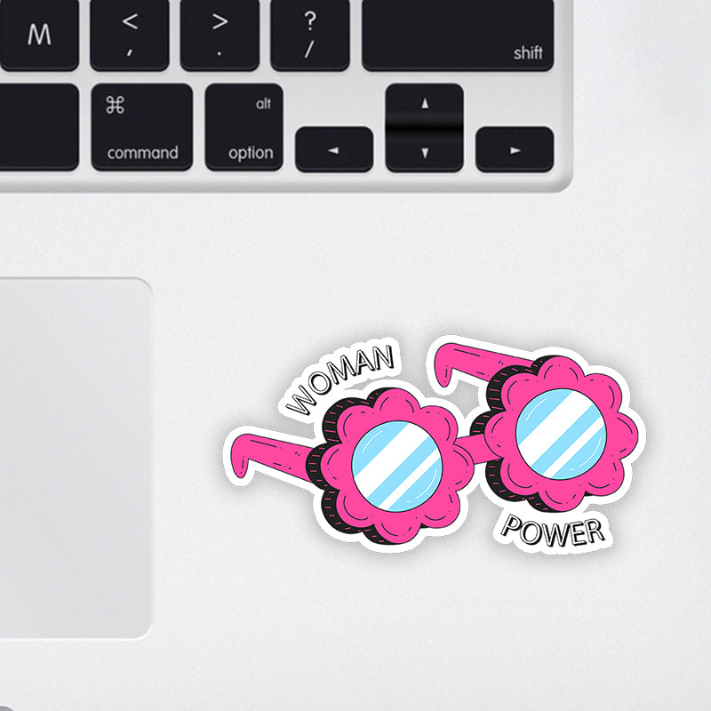 Cool Woman Power Laptop Sticker