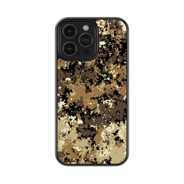 Patchy Brown Camo Glass Case